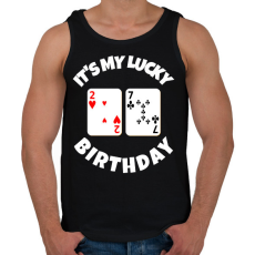 PRINTFASHION 27 POKER SZÜLINAP - Férfi atléta - Fekete