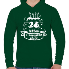 PRINTFASHION 28 lettem - Férfi kapucnis pulóver - Sötétzöld