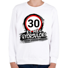 PRINTFASHION 30 és még gyorsulok - Gyerek pulóver - Fehér gyerek pulóver, kardigán