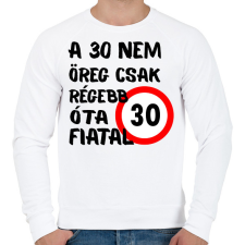 PRINTFASHION 30 éves (fekete) - Férfi pulóver - Fehér férfi pulóver, kardigán