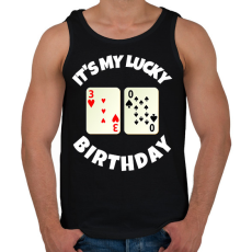 PRINTFASHION 30 POKER SZÜLINAP - Férfi atléta - Fekete