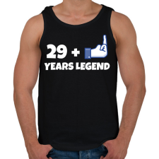 PRINTFASHION 30. SZÜLINAP - Férfi atléta - Fekete atléta, trikó