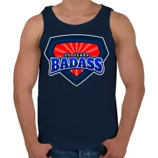 PRINTFASHION 30 YEARS BADASS - Férfi atléta - Sötétkék atléta, trikó