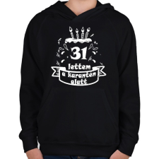 PRINTFASHION 31 lettem - Gyerek kapucnis pulóver - Fekete gyerek pulóver, kardigán