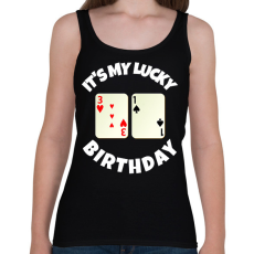 PRINTFASHION 31 POKER SZÜLINAP - Női atléta - Fekete