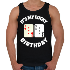 PRINTFASHION 33 POKER SZÜLINAP - Férfi atléta - Fekete