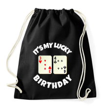 PRINTFASHION 34 POKER SZÜLINAP - Sportzsák, Tornazsák - Fekete tornazsák