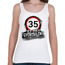 PRINTFASHION 35 és még mindig gyorsulok - Női atléta - Fehér