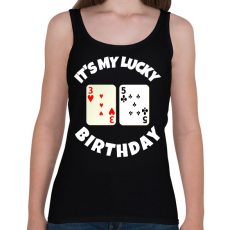 PRINTFASHION 35 POKER SZÜLINAP - Női atléta - Fekete