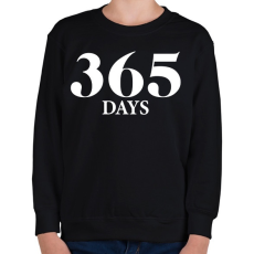 PRINTFASHION 365 days logo - Gyerek pulóver - Fekete