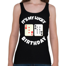 PRINTFASHION 38 POKER SZÜLINAP - Női atléta - Fekete