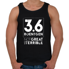 PRINTFASHION 3,6 Roentgen  - Férfi atléta - Fekete atléta, trikó