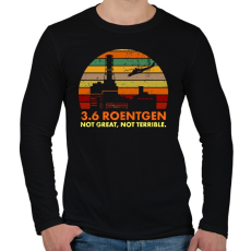 PRINTFASHION 3,6 Roentgen - Férfi hosszú ujjú póló - Fekete
