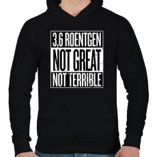 PRINTFASHION 3.6 röntgen sugárzás - Férfi kapucnis pulóver - Fekete