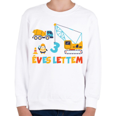 PRINTFASHION 3 ÉVES LETTEM-EGYEDI ÉVSZÁMOS - Gyerek pulóver - Fehér