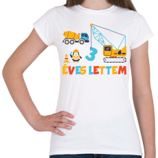 PRINTFASHION 3 ÉVES LETTEM-EGYEDI ÉVSZÁMOS - Női póló - Fehér