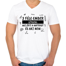 PRINTFASHION 3 féle ember - Férfi V-nyakú póló - Fehér férfi póló