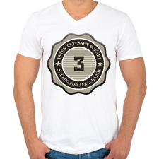 PRINTFASHION 3 - Férfi V-nyakú póló - Fehér férfi póló