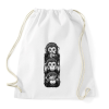 PRINTFASHION 3 majom - Sportzsák, Tornazsák - Fehér