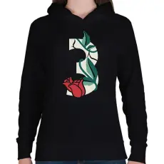 PRINTFASHION 3 - Női kapucnis pulóver - Fekete