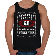 PRINTFASHION 40 éves limitált kiadás születésnapra - Férfi atléta - Fekete atléta, trikó