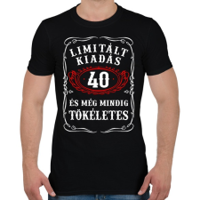 PRINTFASHION 40 éves limitált kiadás születésnapra - Férfi póló - Fekete férfi póló