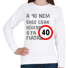 PRINTFASHION 40 éves Sz. - Női pulóver - Fehér női pulóver, kardigán