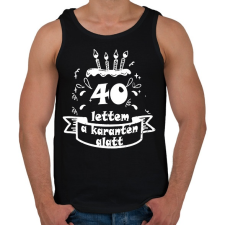 PRINTFASHION 40 lettem - Férfi atléta - Fekete atléta, trikó