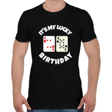 PRINTFASHION 40 POKER SZÜLINAP - Férfi póló - Fekete