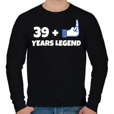 PRINTFASHION 40. SZÜLINAP - Férfi pulóver - Fekete