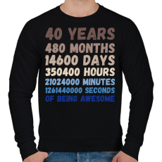PRINTFASHION 40 Years - Férfi pulóver - Fekete