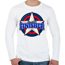 PRINTFASHION 42.2 KM FINISHER 2 - Férfi hosszú ujjú póló - Fehér férfi póló