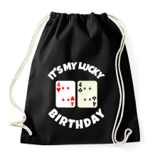 PRINTFASHION 44 POKER SZÜLINAP - Sportzsák, Tornazsák - Fekete tornazsák