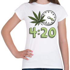 PRINTFASHION 4:20 Cannabis for men - Női póló - Fehér