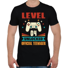 PRINTFASHION 4 éves gamer - Férfi póló - Fekete