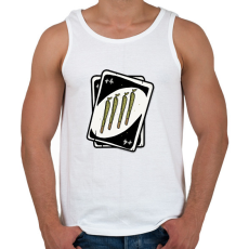 PRINTFASHION +4 zöld UNO - Férfi atléta - Fehér