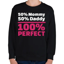 PRINTFASHION 50% Anya, 50% Apa - Gyerek pulóver - Fekete gyerek pulóver, kardigán