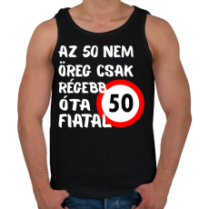 PRINTFASHION 50 éves Fehér. - Férfi atléta - Fekete