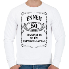 PRINTFASHION 50 éves - Férfi pulóver - Fehér férfi pulóver, kardigán