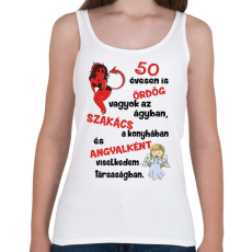 PRINTFASHION 50 évesen is ördög - Női atléta - Fehér