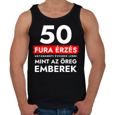 PRINTFASHION 50 - Fura érzés ugyanannyi évesnek lenni, mint az öreg emberek - 50. születésnapra - Férfi atléta - Fekete
