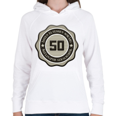 PRINTFASHION 50 - Női kapucnis pulóver - Fehér