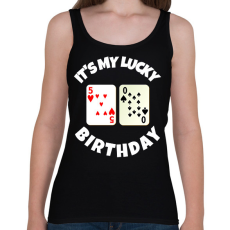 PRINTFASHION 50 POKER SZÜLINAP - Női atléta - Fekete