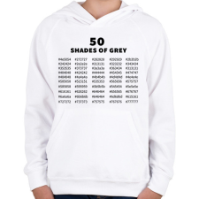 PRINTFASHION 50 shades of grey - Gyerek kapucnis pulóver - Fehér gyerek pulóver, kardigán