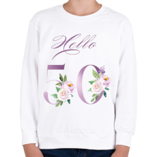 PRINTFASHION 50 szülinap - Gyerek pulóver - Fehér