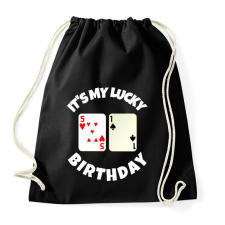 PRINTFASHION 51 POKER SZÜLINAP - Sportzsák, Tornazsák - Fekete tornazsák