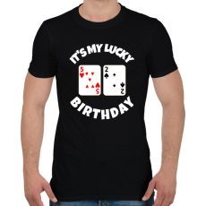 PRINTFASHION 52 POKER SZÜLINAP - Férfi póló - Fekete