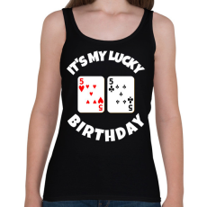 PRINTFASHION 55 POKER SZÜLINAP - Női atléta - Fekete