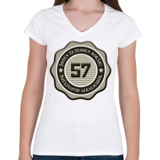 PRINTFASHION 57 - Női V-nyakú póló - Fehér női póló