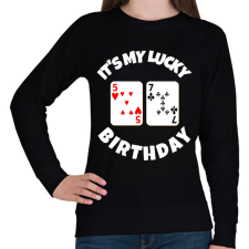 PRINTFASHION 57 POKER SZÜLINAP - Női pulóver - Fekete női pulóver, kardigán